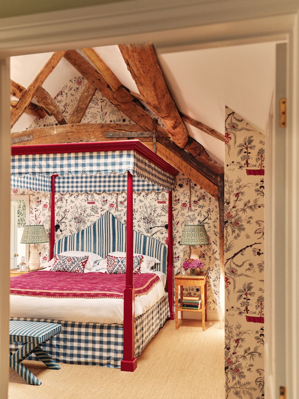 Image may contain Indoors Furniture Bed Bedroom Room and Canopy Bed