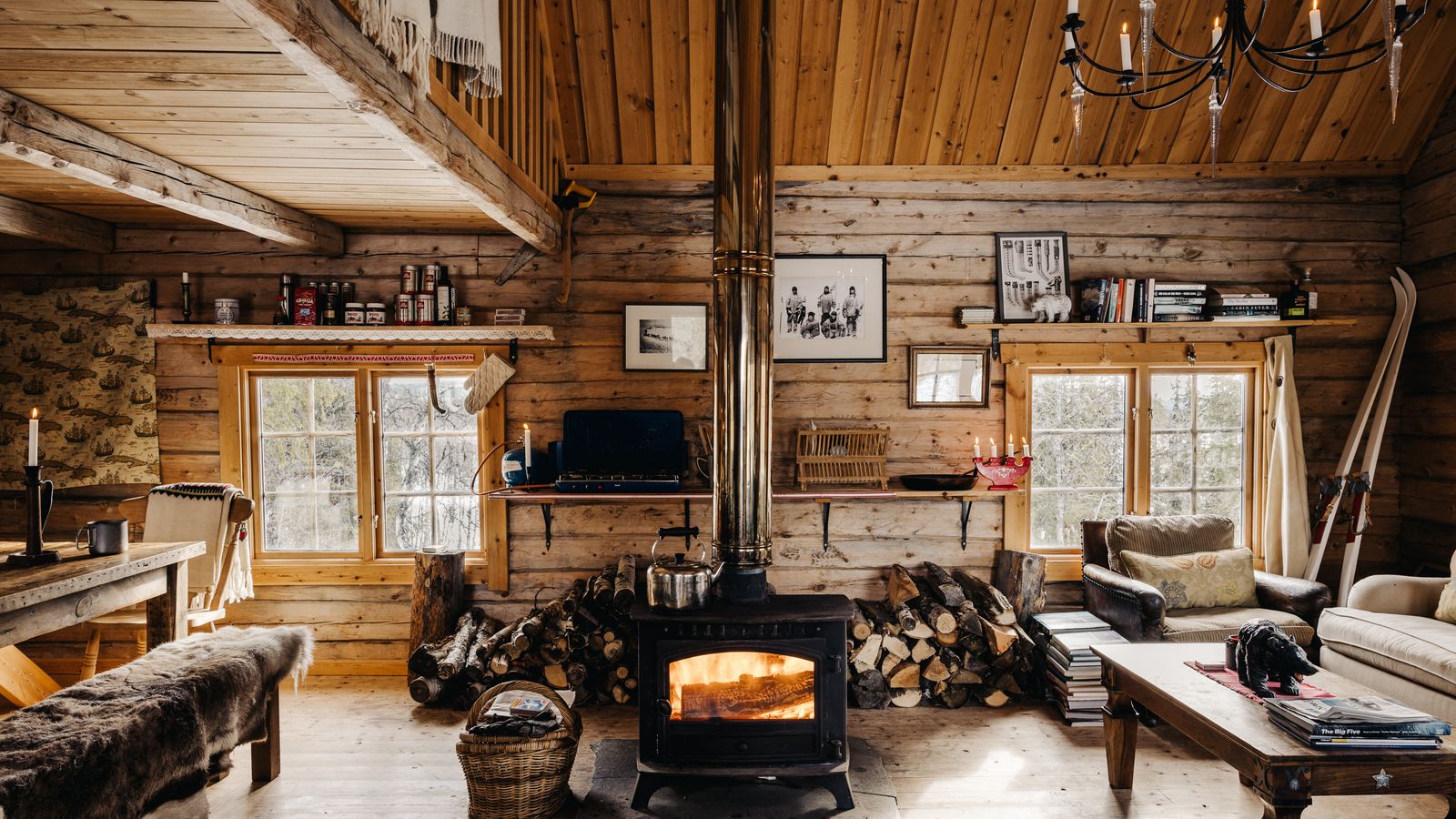 A remote cabin in Swedish Lapland lovingly built by hand